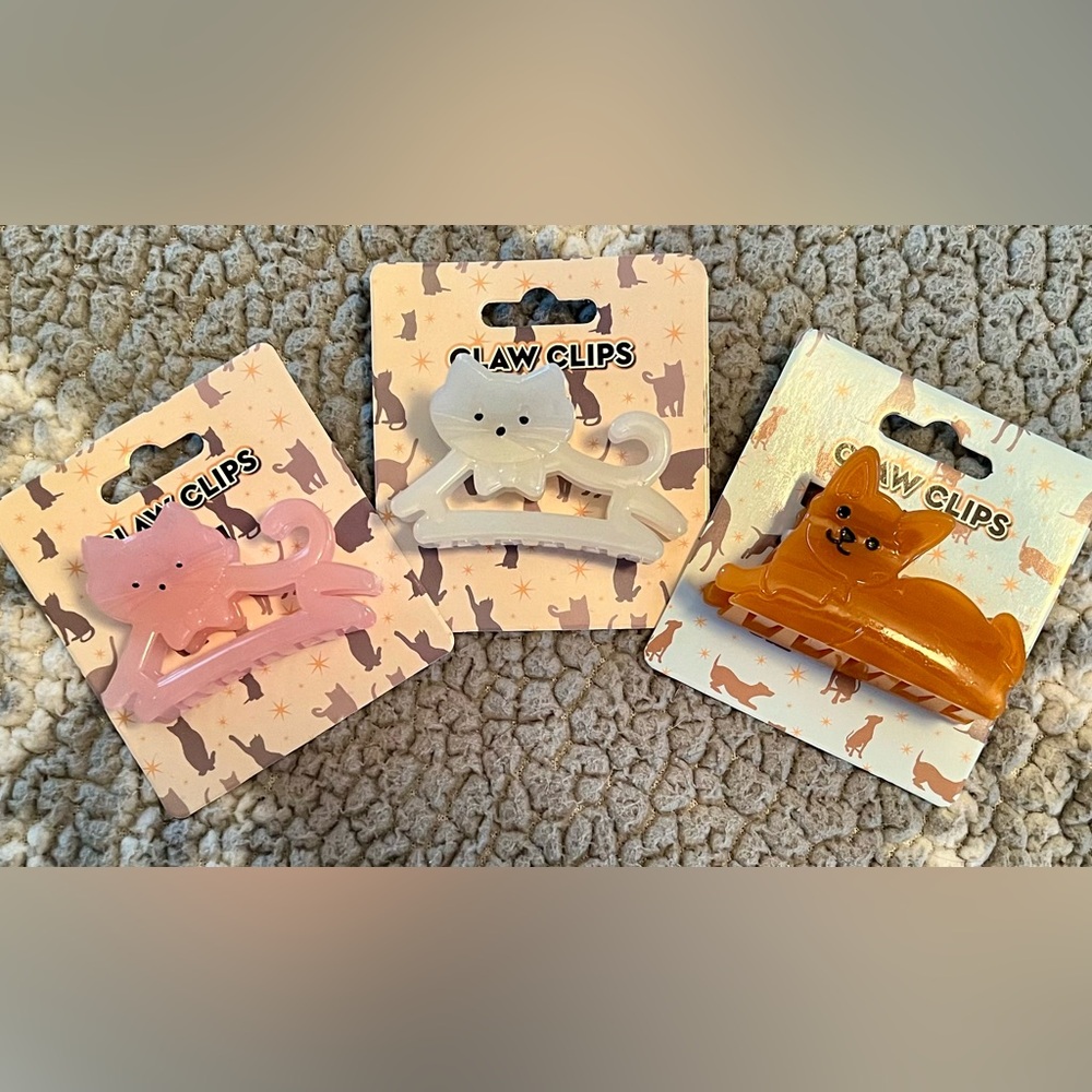 Claw Clips Cat Hair Clips Set - 🎀🐱